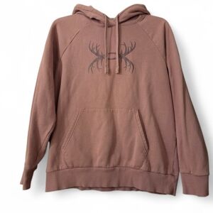 Under Armour Mauve Fleece Hoodie Granola Girl Cabincore Cozy Size Medium/Large